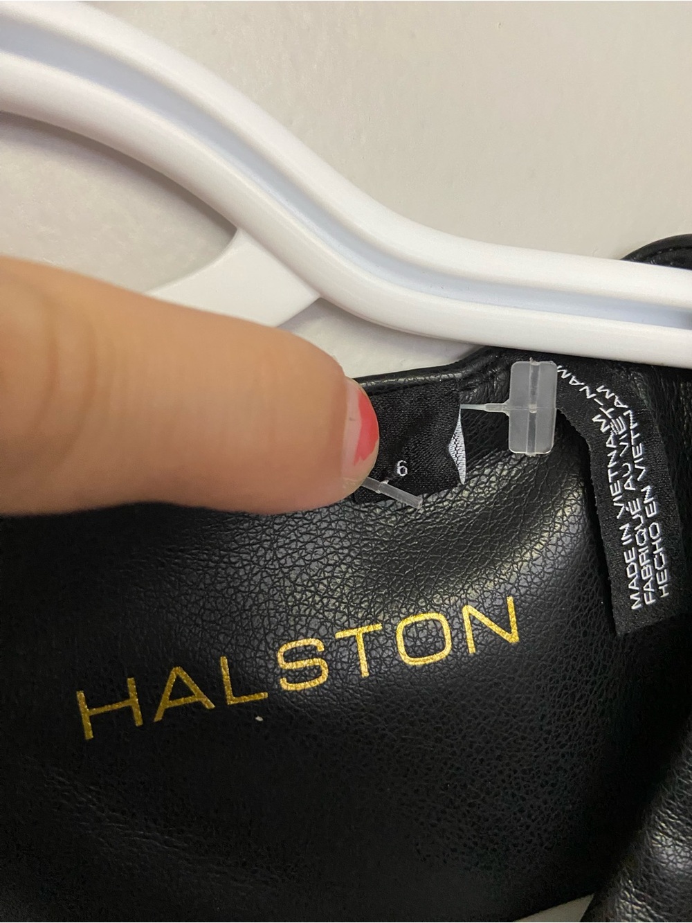 Halston Heritage Faux Leather Midi Dress | 6 | Black - Picture 3 of 3